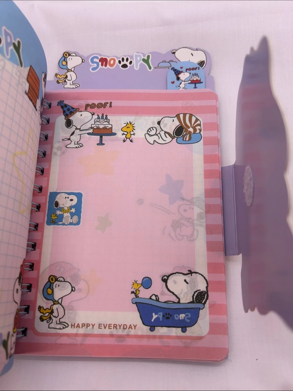 Snoopy Spiral Notebook - Purple Cover